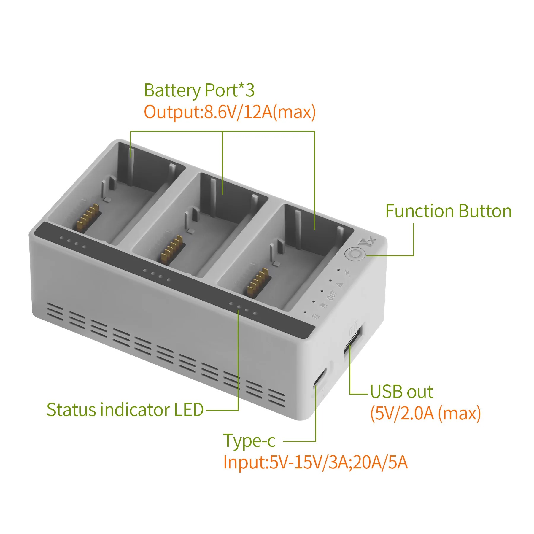 Drone Charging Hub - DJI LITO 1/X1 Drone Pil için
