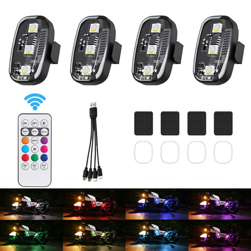 Drone Beacon Light - Drone Motosiklet RGB LED Flaş Işıkları,