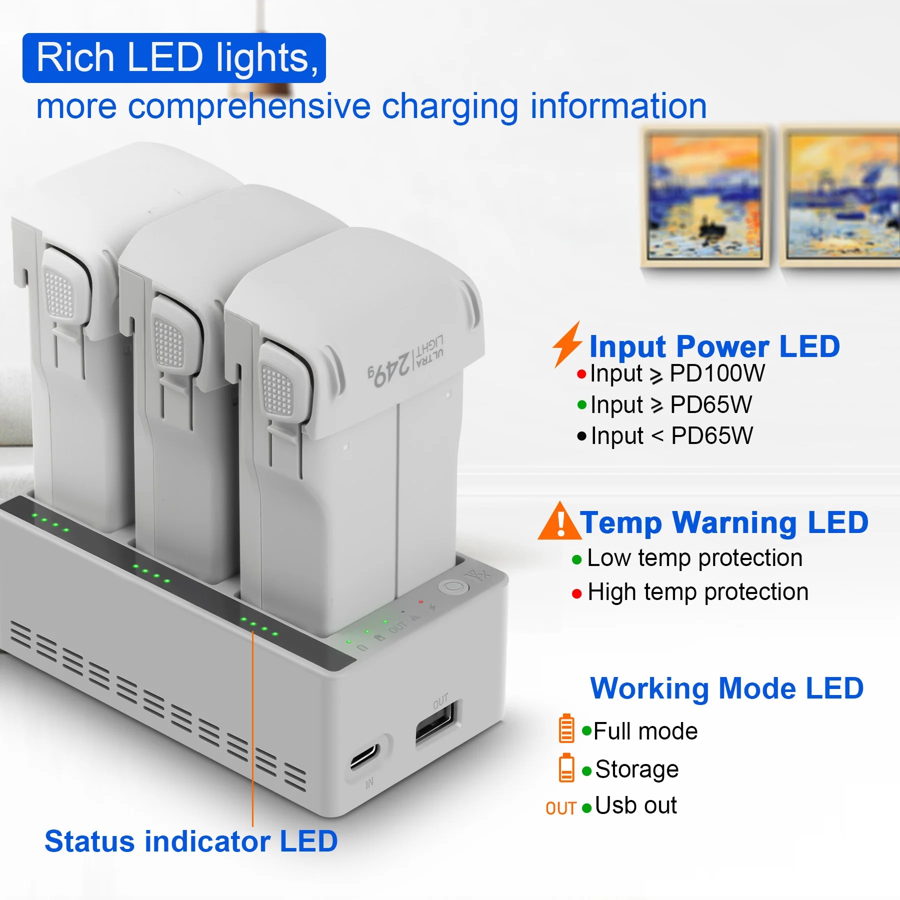 DJI LITO 1/X1 Drone Pil için ü - Drone Charging Hub incelemesi ve fiyatı
